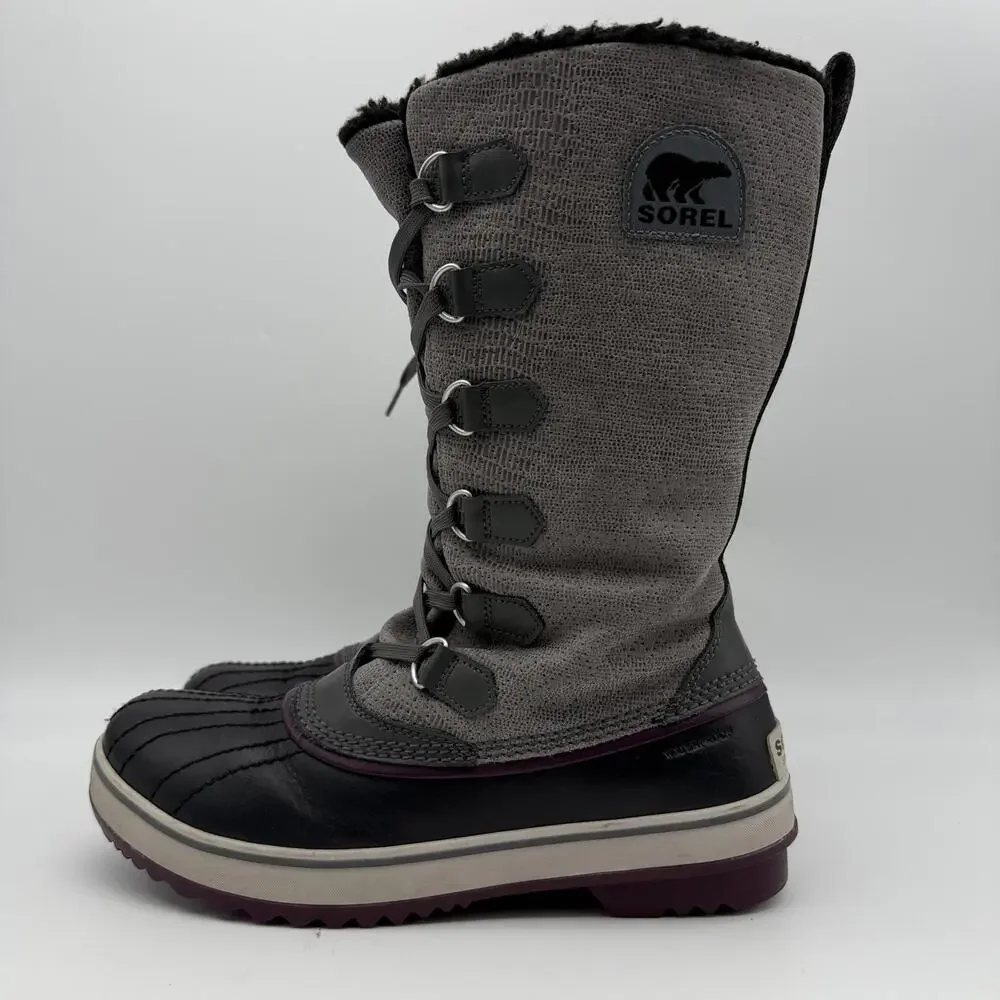 Sorel Tivoli Waterproof Winter Snow Boots Womens Gray Size 10 - Picture 3 of 11